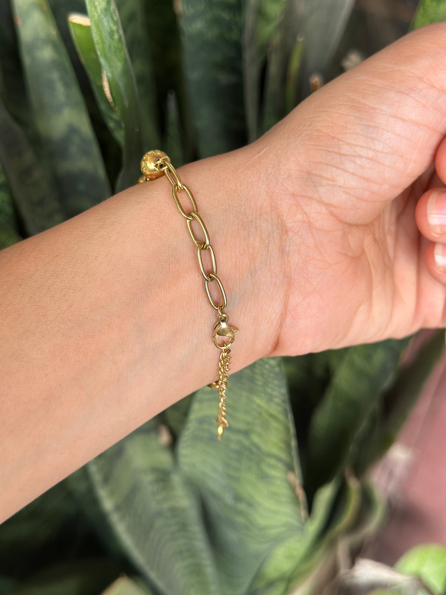 Flower ball chain bracelet