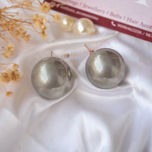 Steel Grey Pearl Earrings