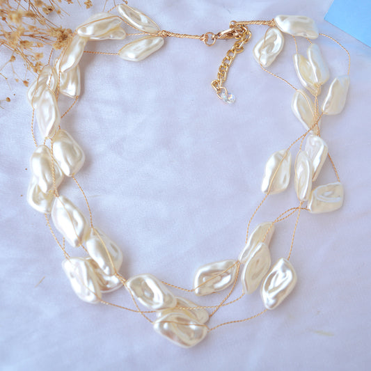 Layered Pearl Neckpiece