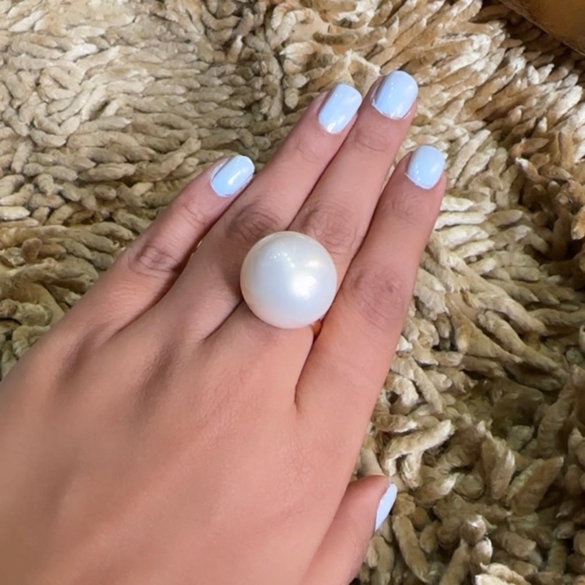 Adjustable Pearl Ring