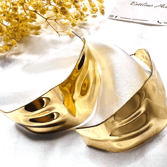 Oversized Statement Gold Earrings